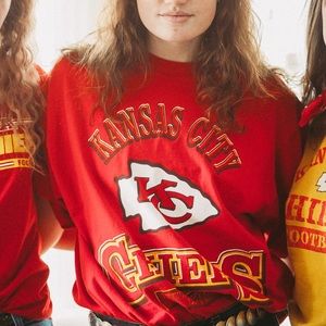 VINTAGE NFL Kansas City Chiefs single stitch tee L